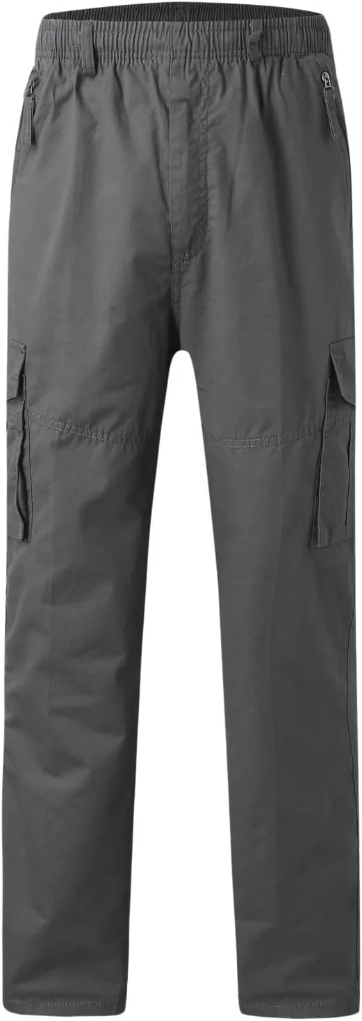 Cargo Pants for Men,Mens Pants Cargo Joggers Fleece Slim Fit Sweatpants Casual Pant Chino Trousers with Pockets
