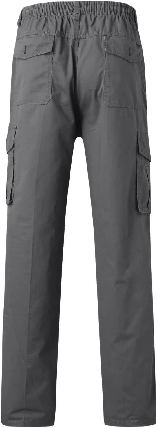 Cargo Pants for Men,Mens Pants Cargo Joggers Fleece Slim Fit Sweatpants Casual Pant Chino Trousers with Pockets