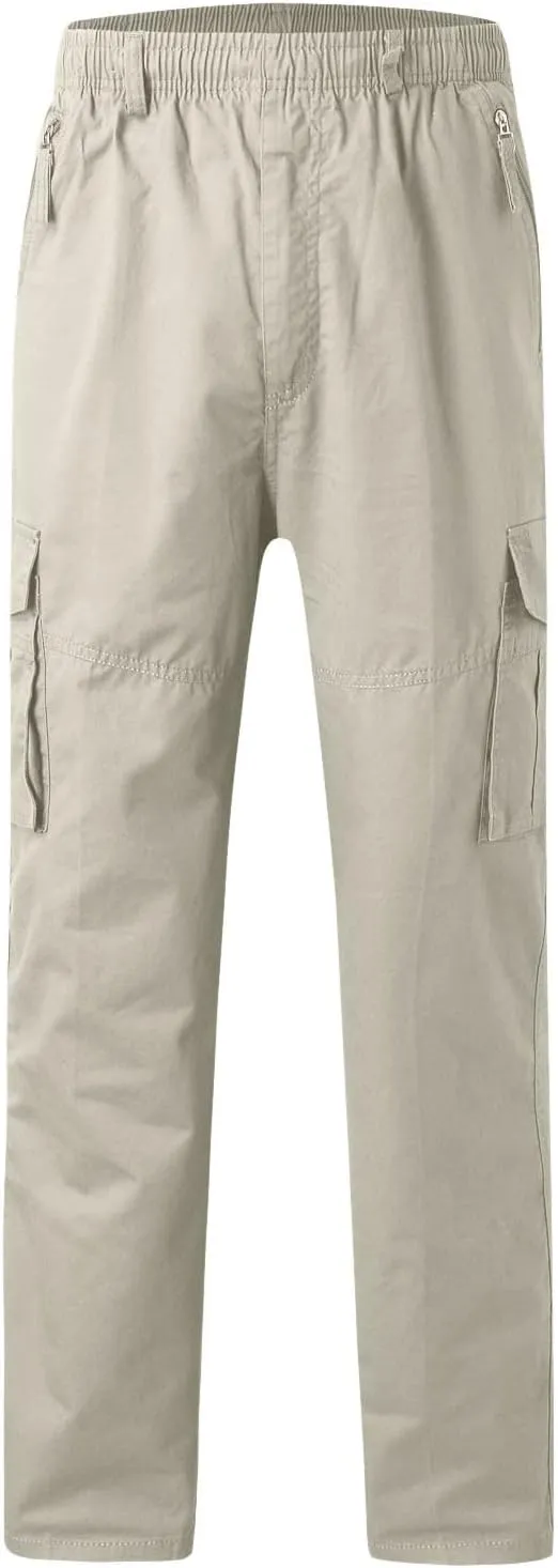 Cargo Pants for Men,Mens Pants Cargo Joggers Fleece Slim Fit Sweatpants Casual Pant Chino Trousers with Pockets