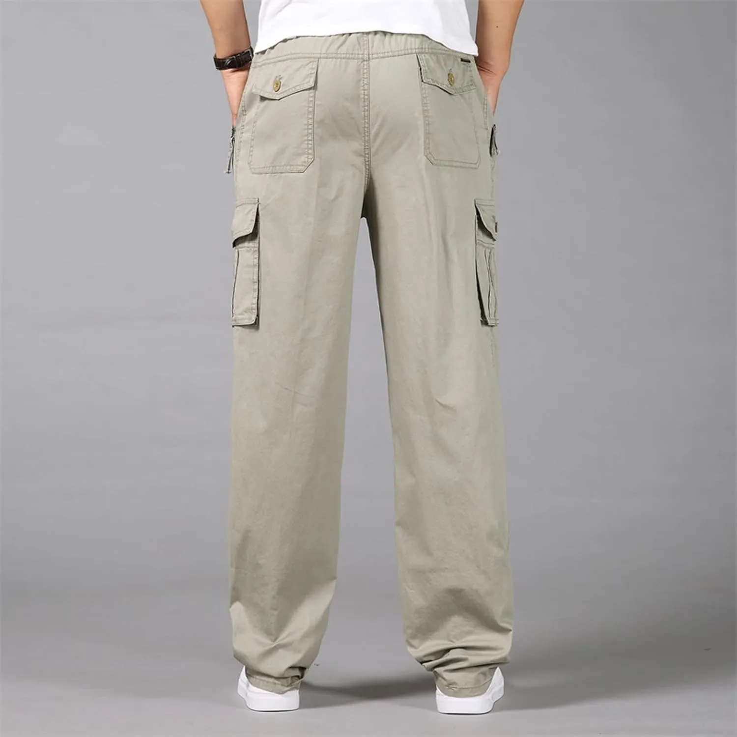 Cargo Pants for Men,Mens Pants Cargo Joggers Fleece Slim Fit Sweatpants Casual Pant Chino Trousers with Pockets
