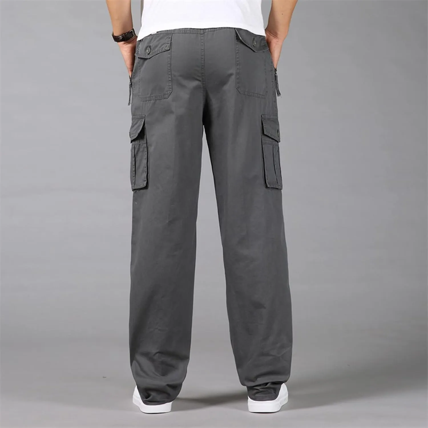Cargo Pants for Men,Mens Pants Cargo Joggers Fleece Slim Fit Sweatpants Casual Pant Chino Trousers with Pockets