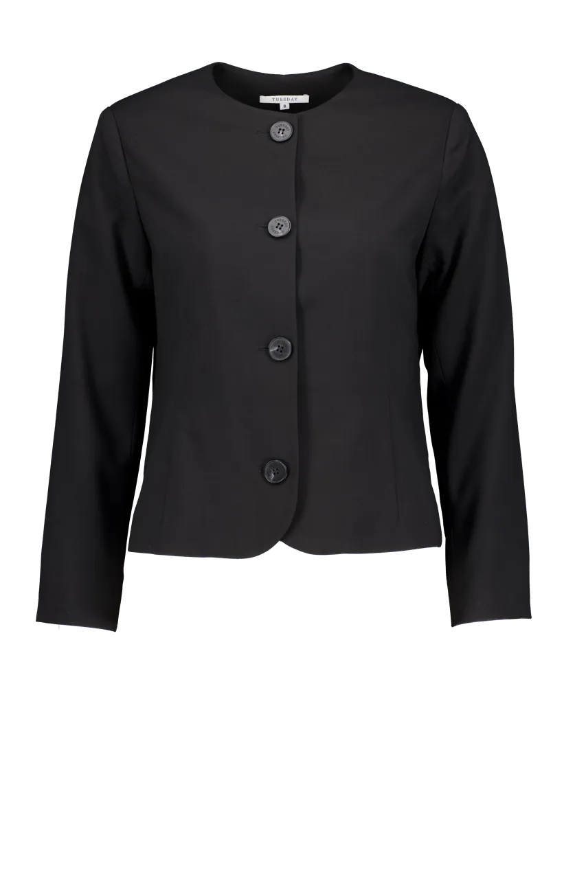 Cleo Jacket | Black Suiting