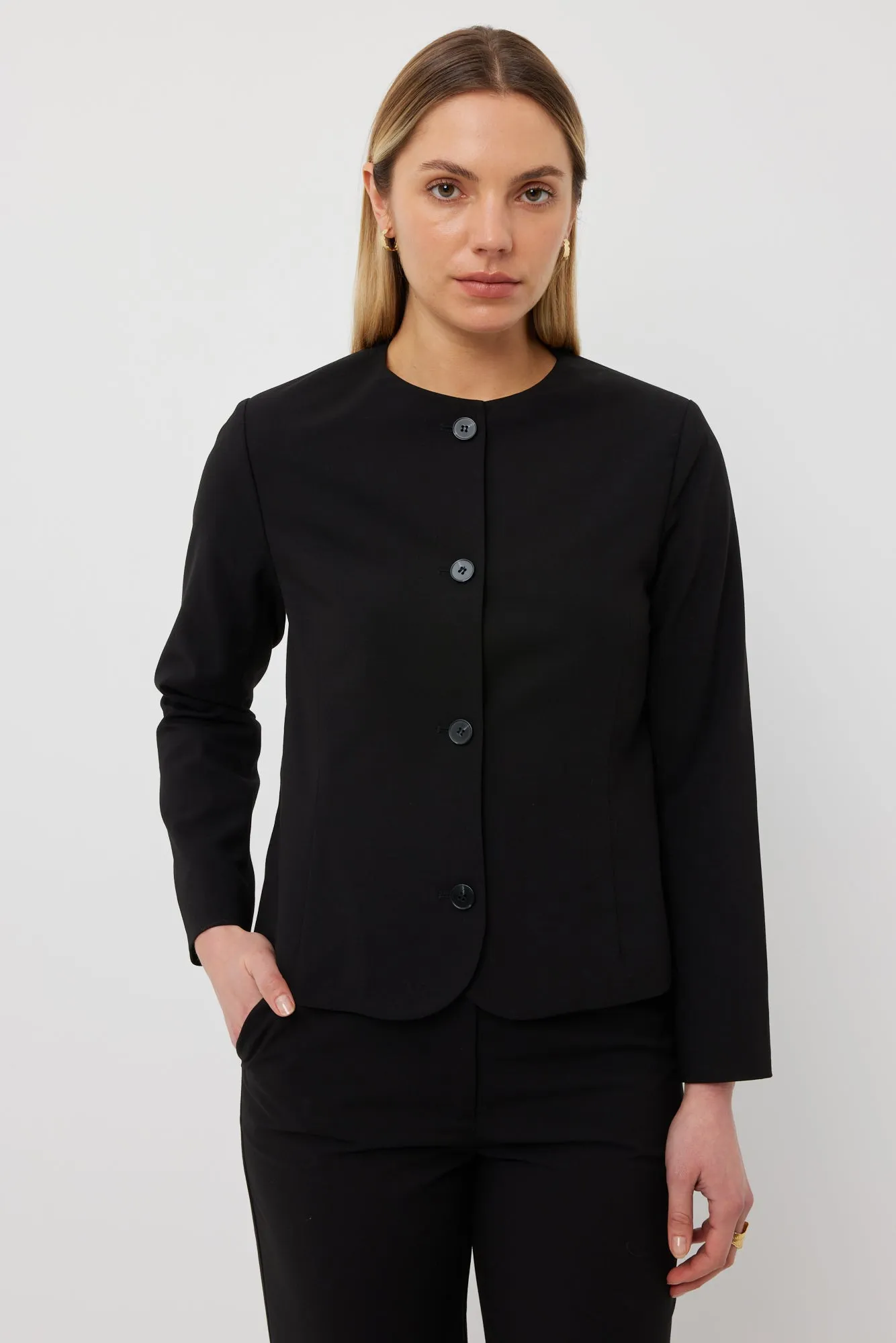 Cleo Jacket | Black Suiting