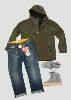 DANIEL FRANCK Snowboarder's Corduroy Shell Jacket Coat, XL