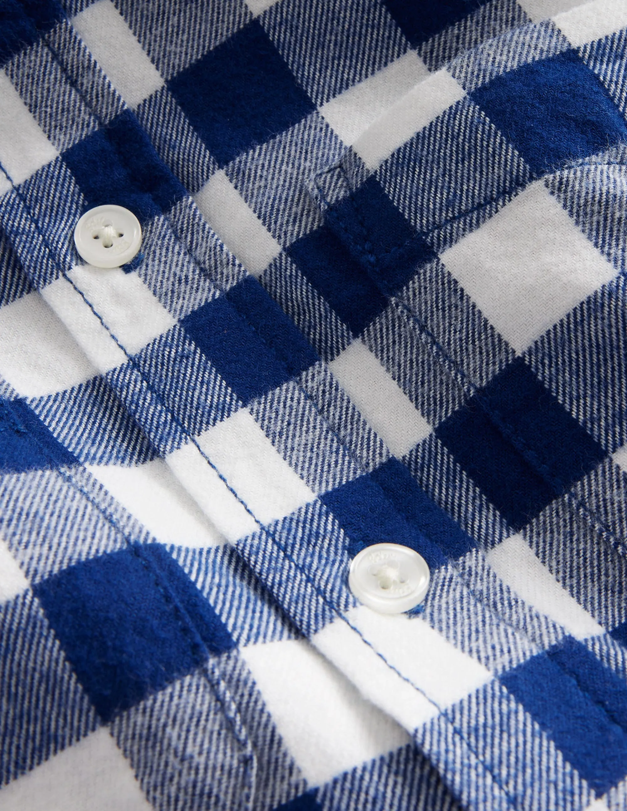 Embroidered Flannel Shirt-Gingham Guitar