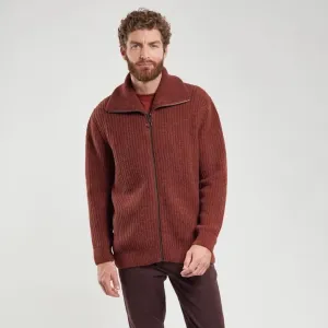 Heritage Ribbed Cardigan (Deep Paprika)