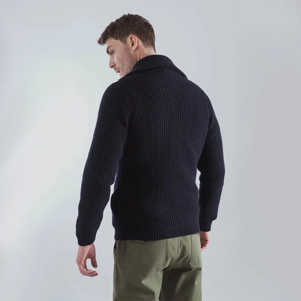 Heritage Ribbed Cardigan (Navire)