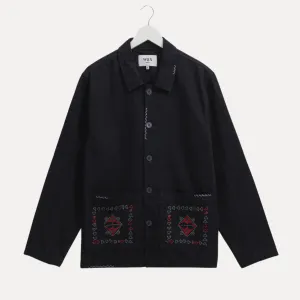 Mews Jacket Cotton Linen Twill (Navy)