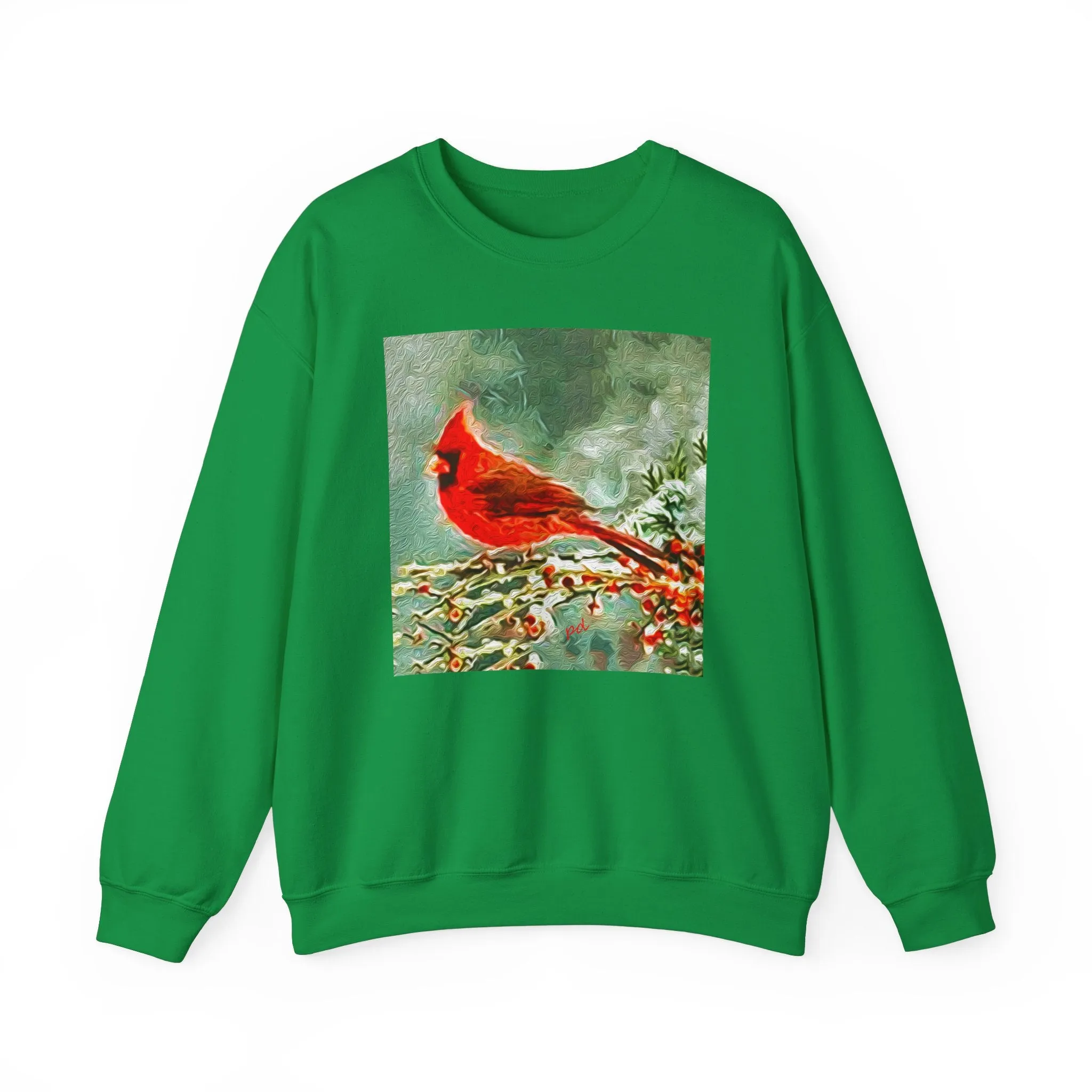 Winter Cardinal Unisex 50/50 Crewneck Sweatshirt