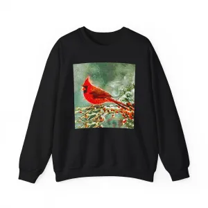 Winter Cardinal Unisex 50/50 Crewneck Sweatshirt